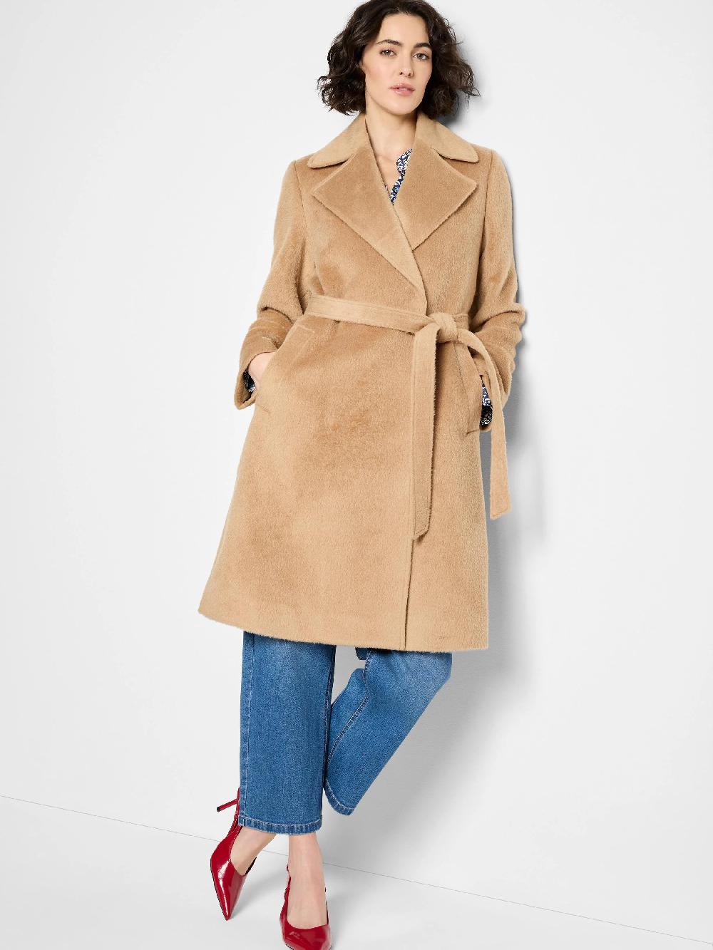 Nic Zoe Alpaca Wool Blend Wrap Coat
