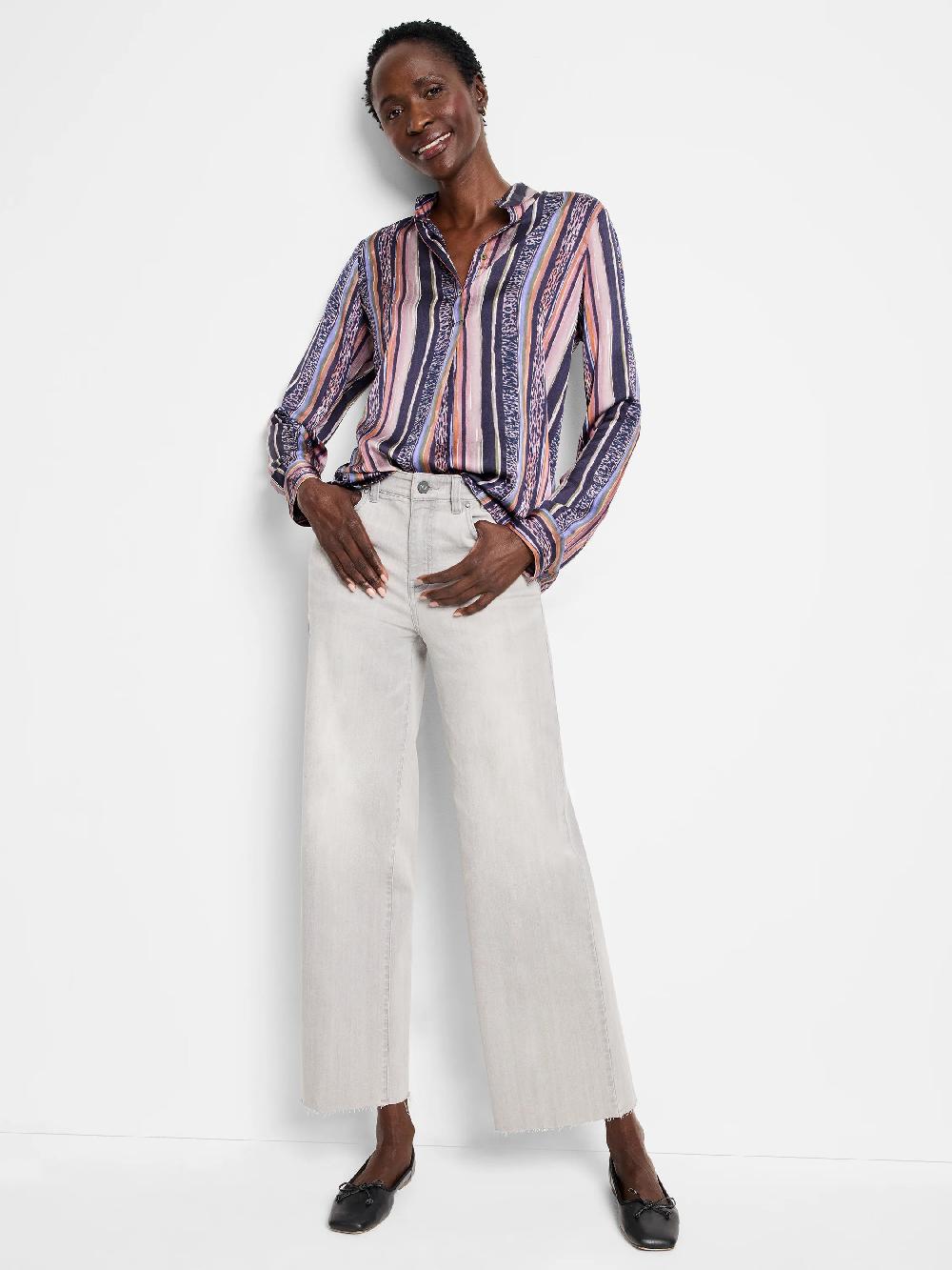 Nic Zoe Animal Stripe Shirt