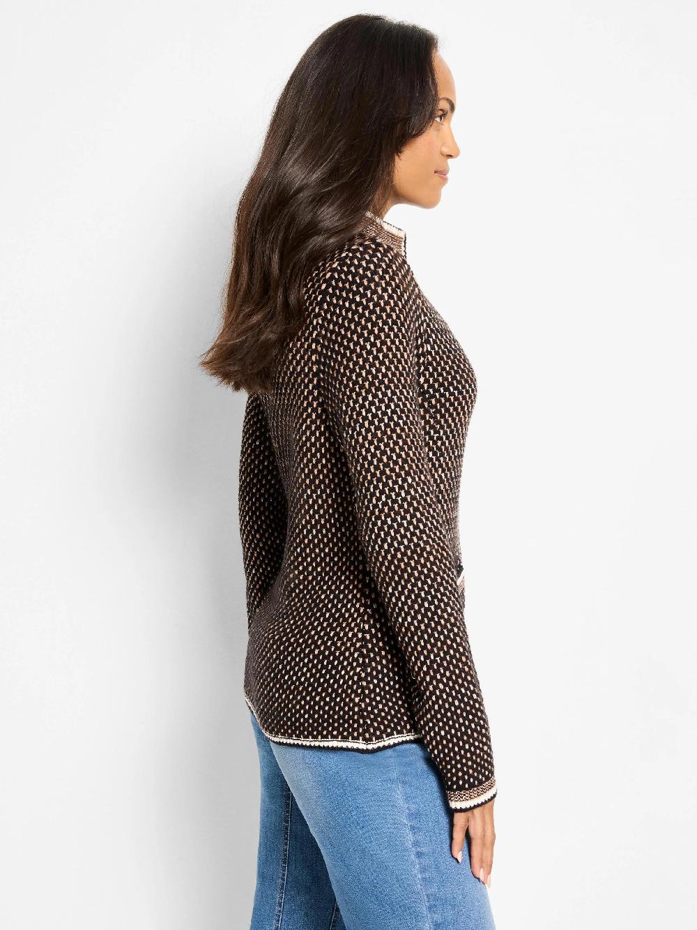 Nic Zoe Brick Stitch Knit Jacket
