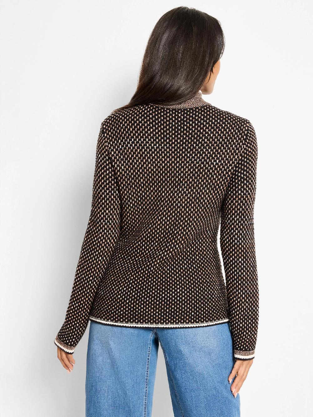 Nic Zoe Brick Stitch Knit Jacket