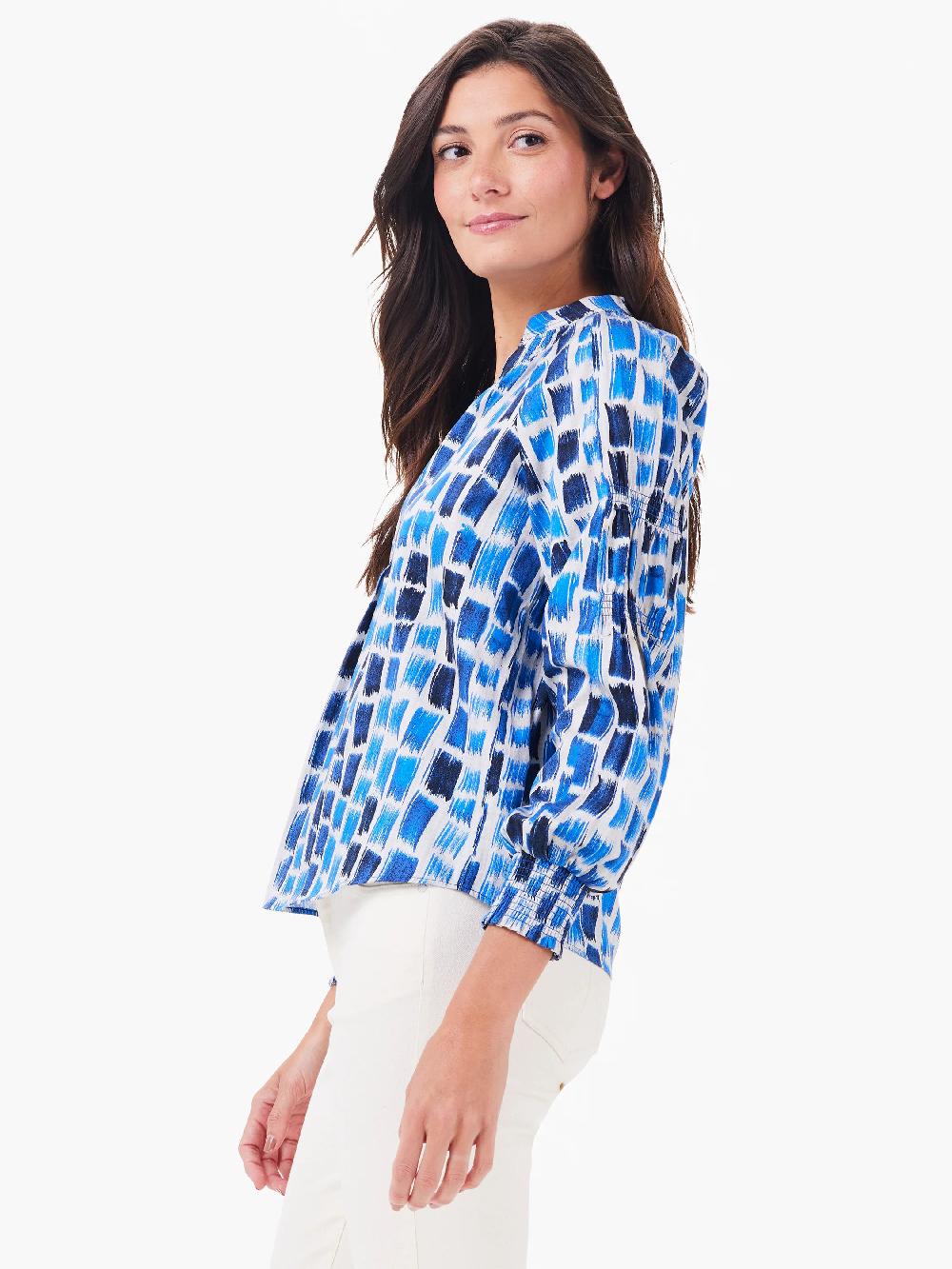 Nic Zoe Brushstroke Blues Top