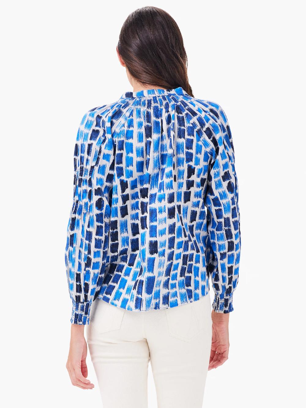 Nic Zoe Brushstroke Blues Top