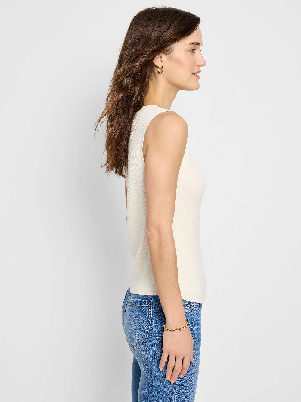 Nic Zoe Button Front Sweater Vest