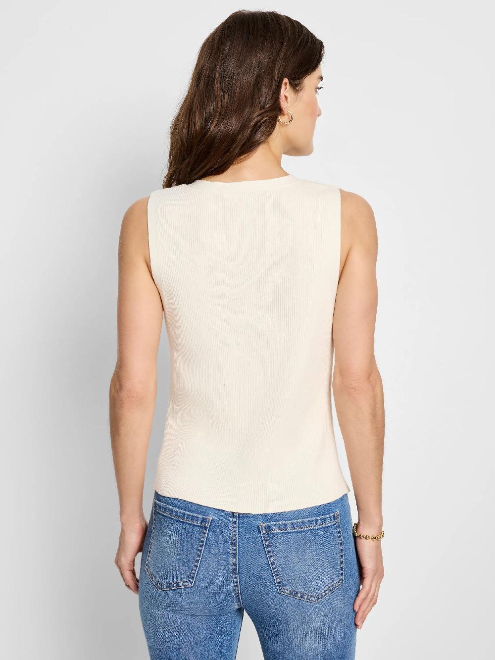 Nic Zoe Button Front Sweater Vest