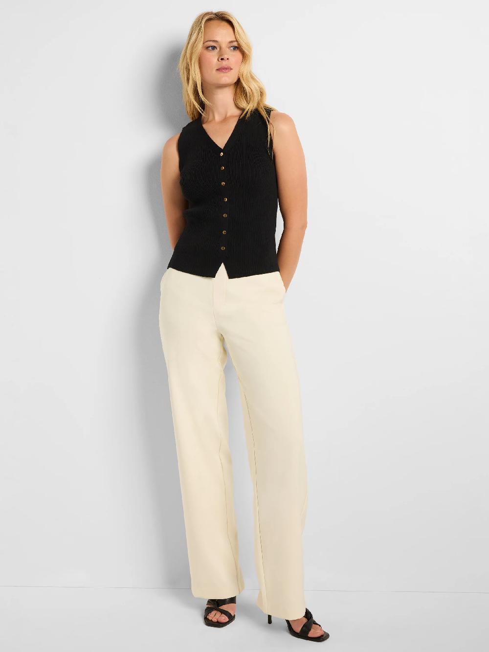 Nic Zoe Button Pullover Sweater Vest