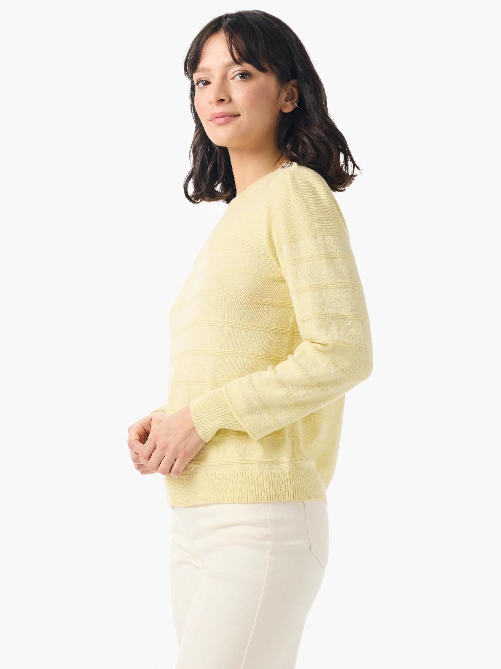 Nic Zoe Button Shoulder Cashmere Sweater