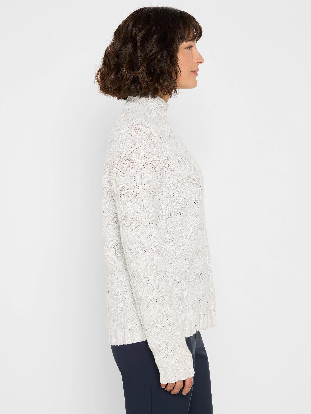 Nic Zoe Cable Sparkle Sweater