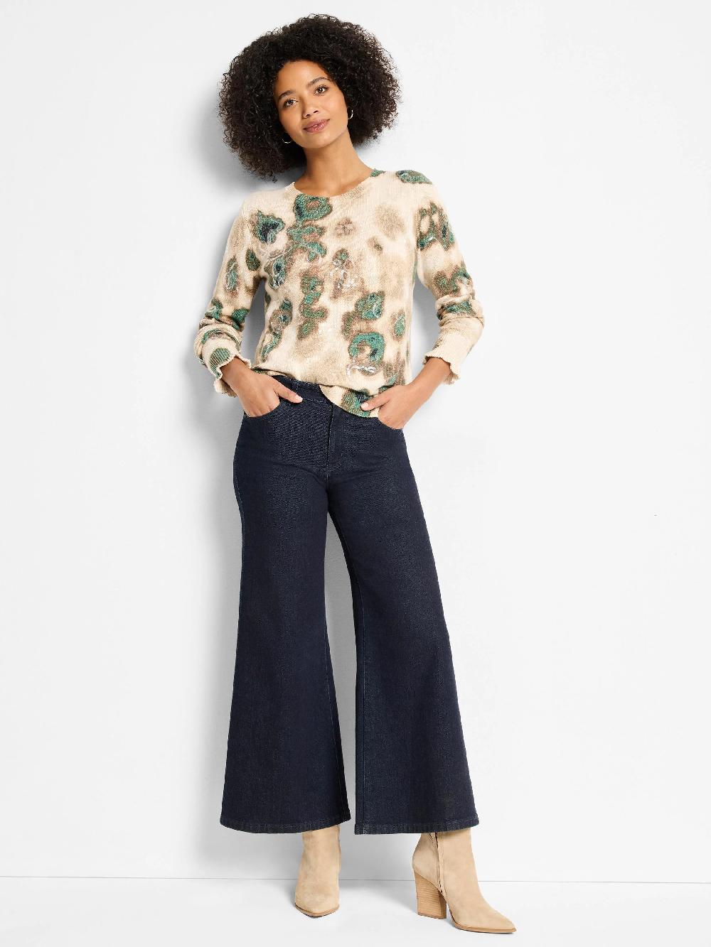 Nic Zoe Camo Shine Sweater