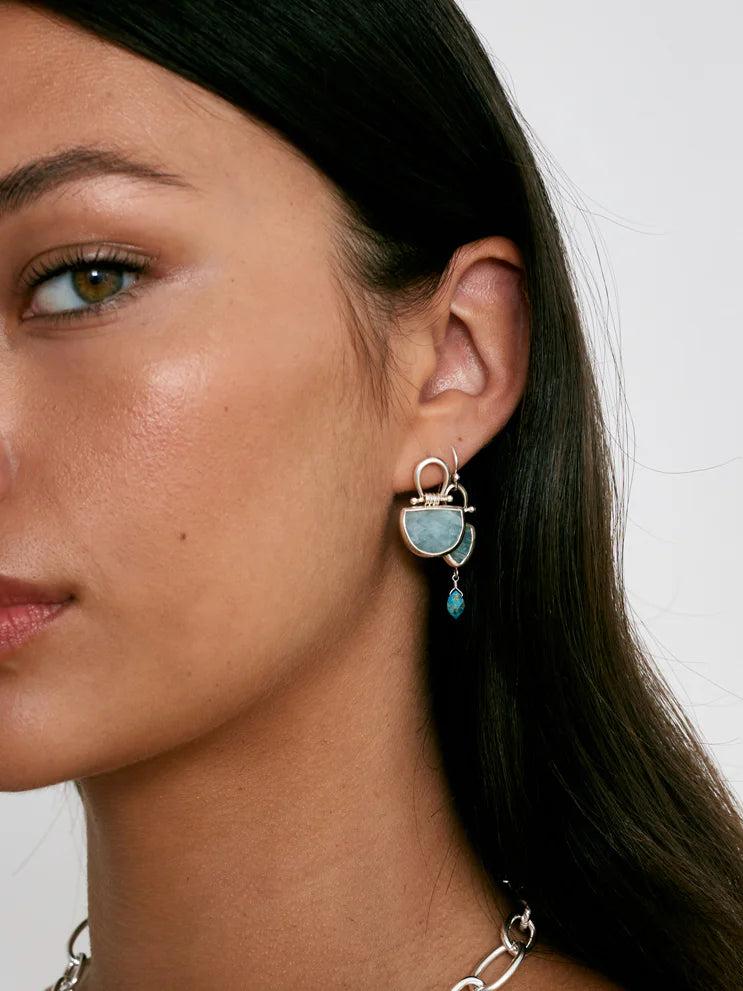 Nic Zoe Chan Luu Aquamarine Post Earrings
