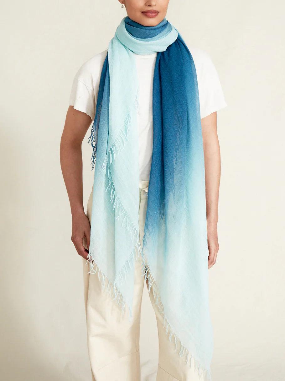 Nic Zoe Chan Luu Dip Dye Cashmere Silk Scarf