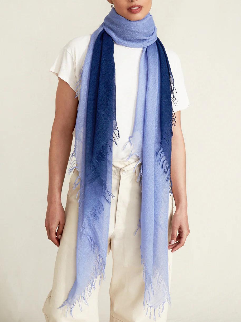 Nic Zoe Chan Luu Dip Dye Cashmere Silk Scarf