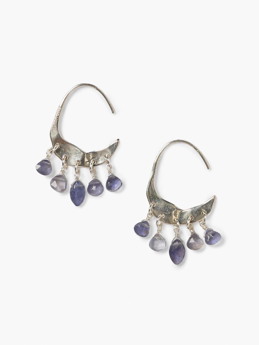 nic zoe Chan Luu Iolite Crescent Earrings