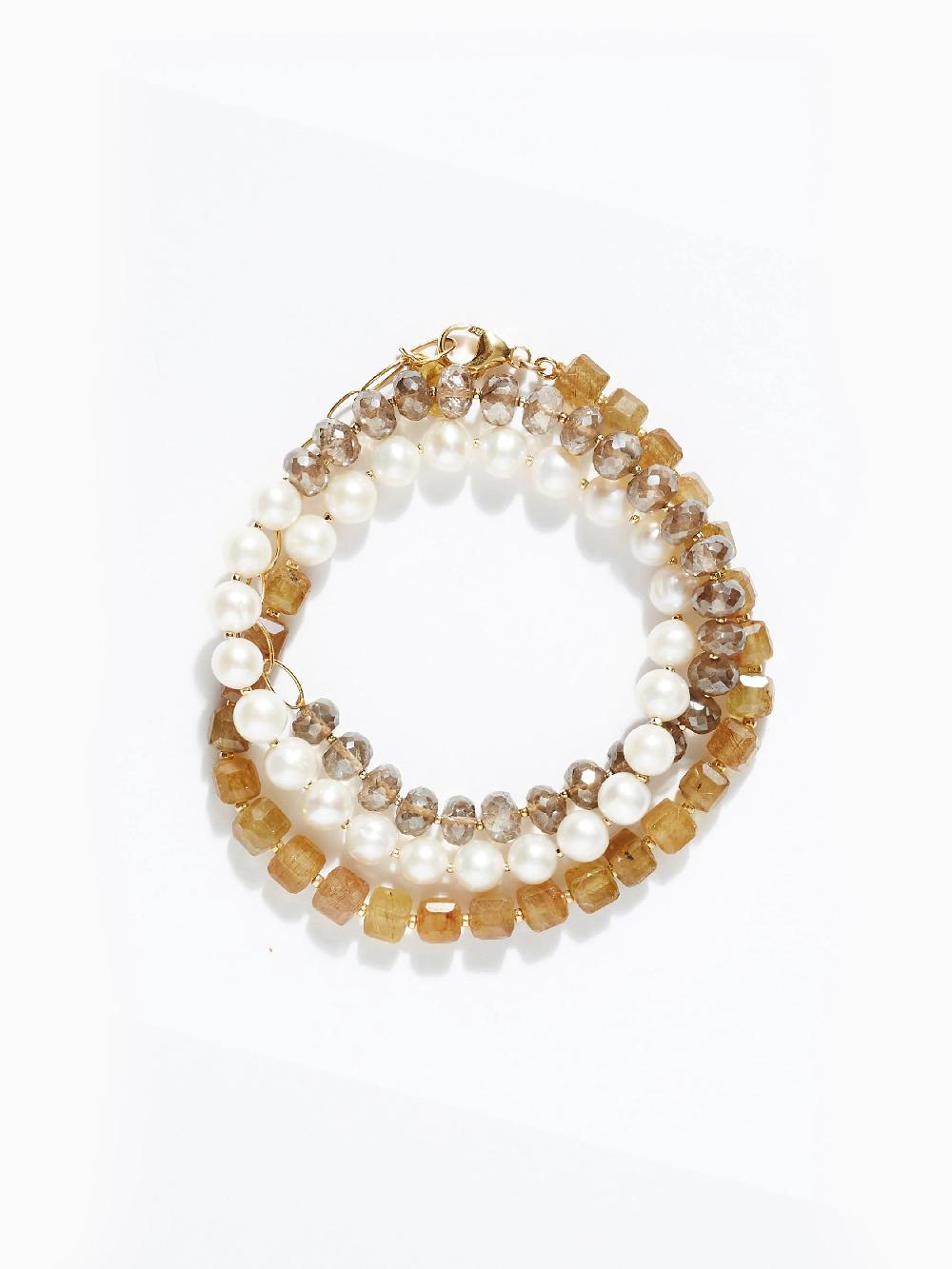 Nic Zoe Chan Luu Multi Stone & Pearl Wrap