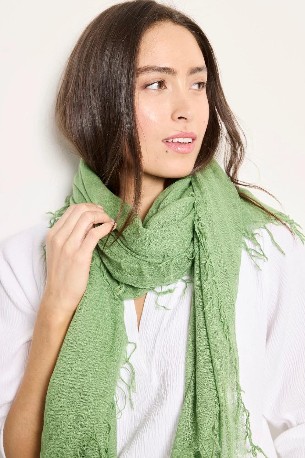 nic zoe Chan Luu Solid Scarf With Fringe Edges