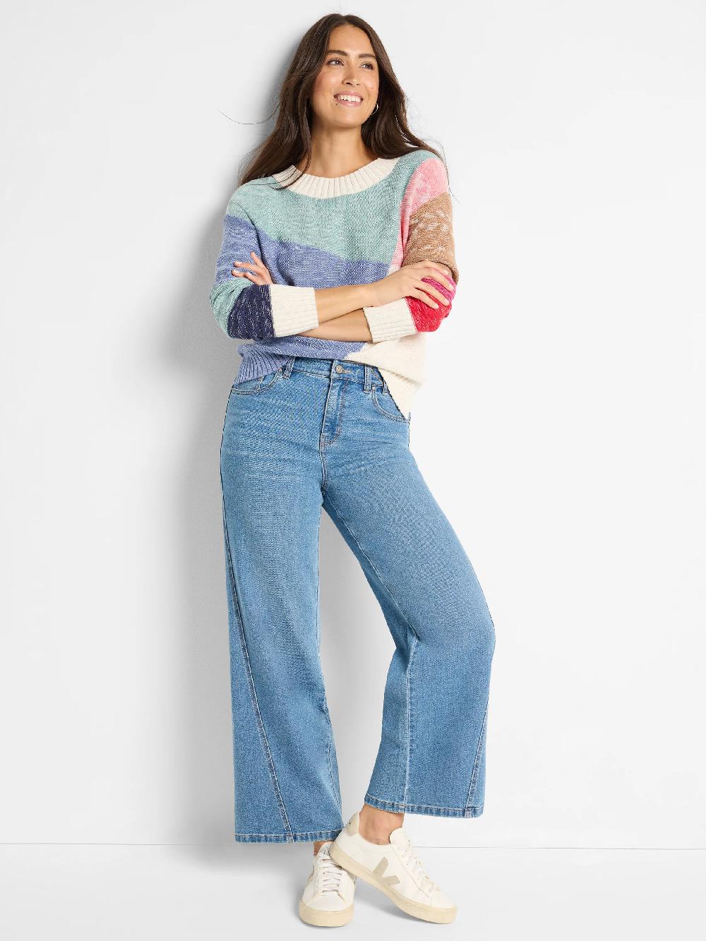 Nic Zoe Color Crossing Sweater