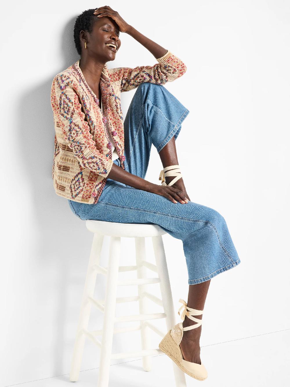 Nic Zoe Color Weave Knit Jacket