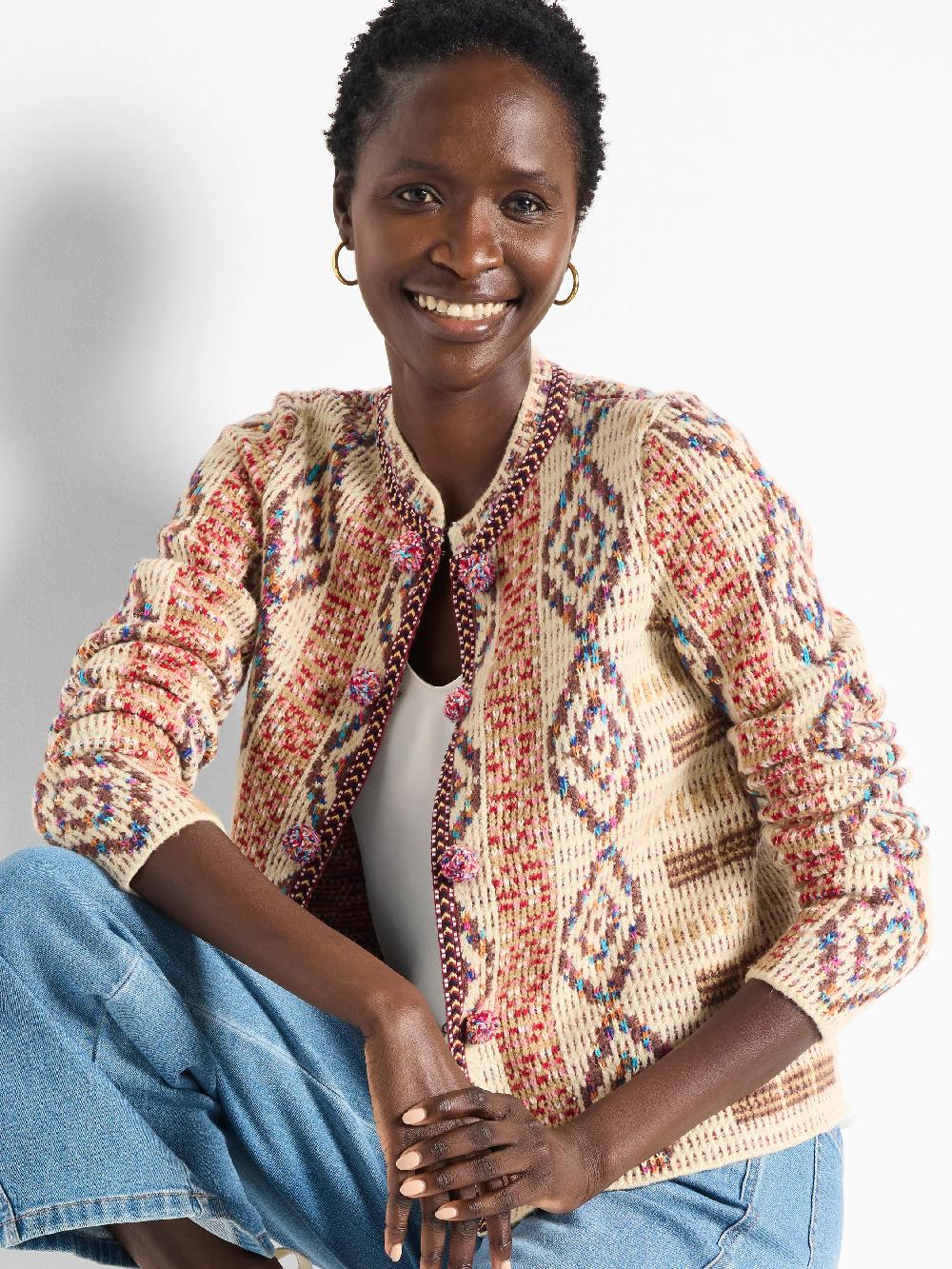 Nic Zoe Color Weave Knit Jacket