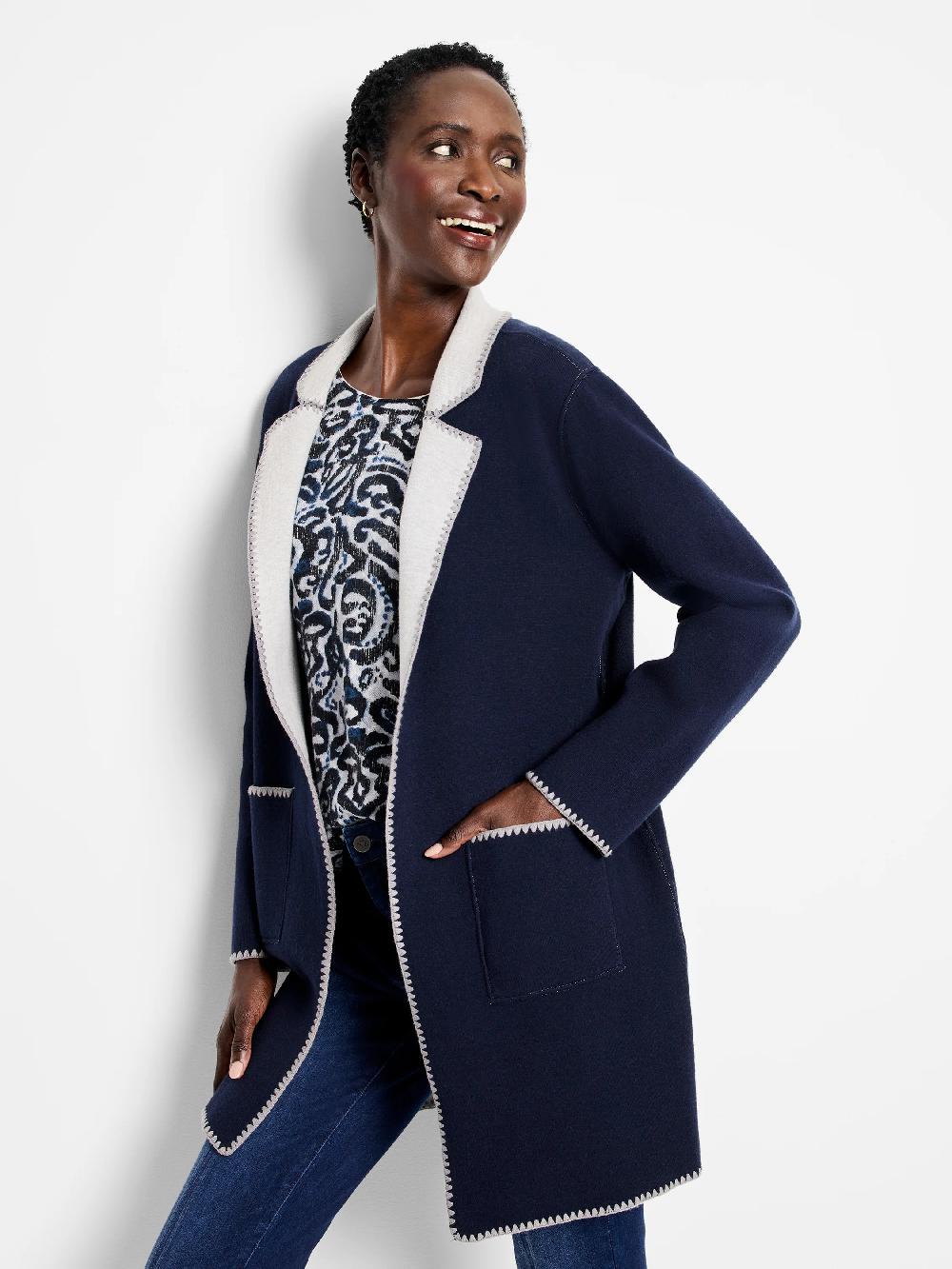 nic zoe Cool Nights Reversible Knit Jacket