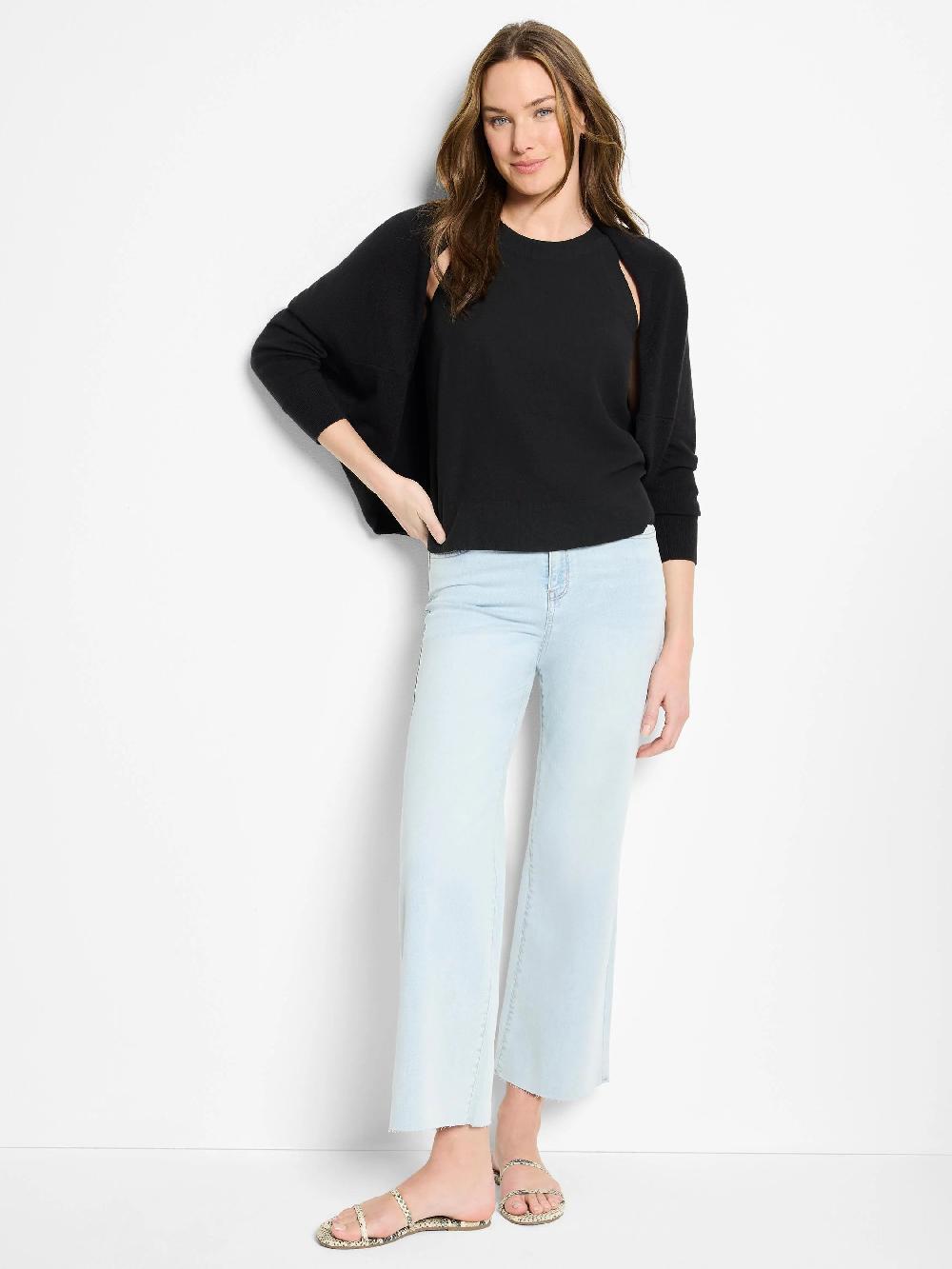 Nic Zoe Cotton Cashmere Shrug Cardigan