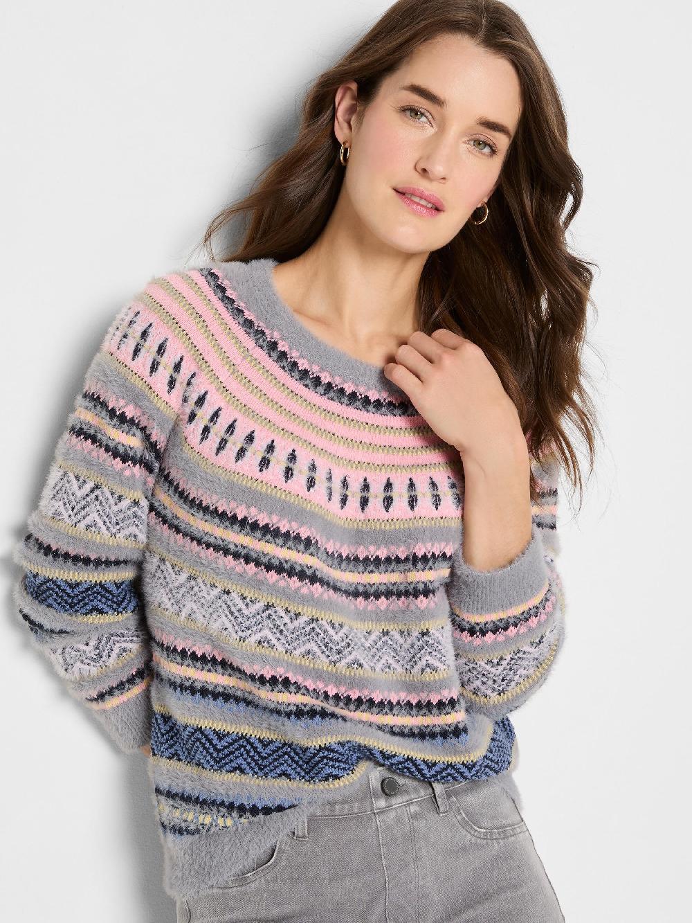 Nic Zoe Cozy Fairisle Sweater