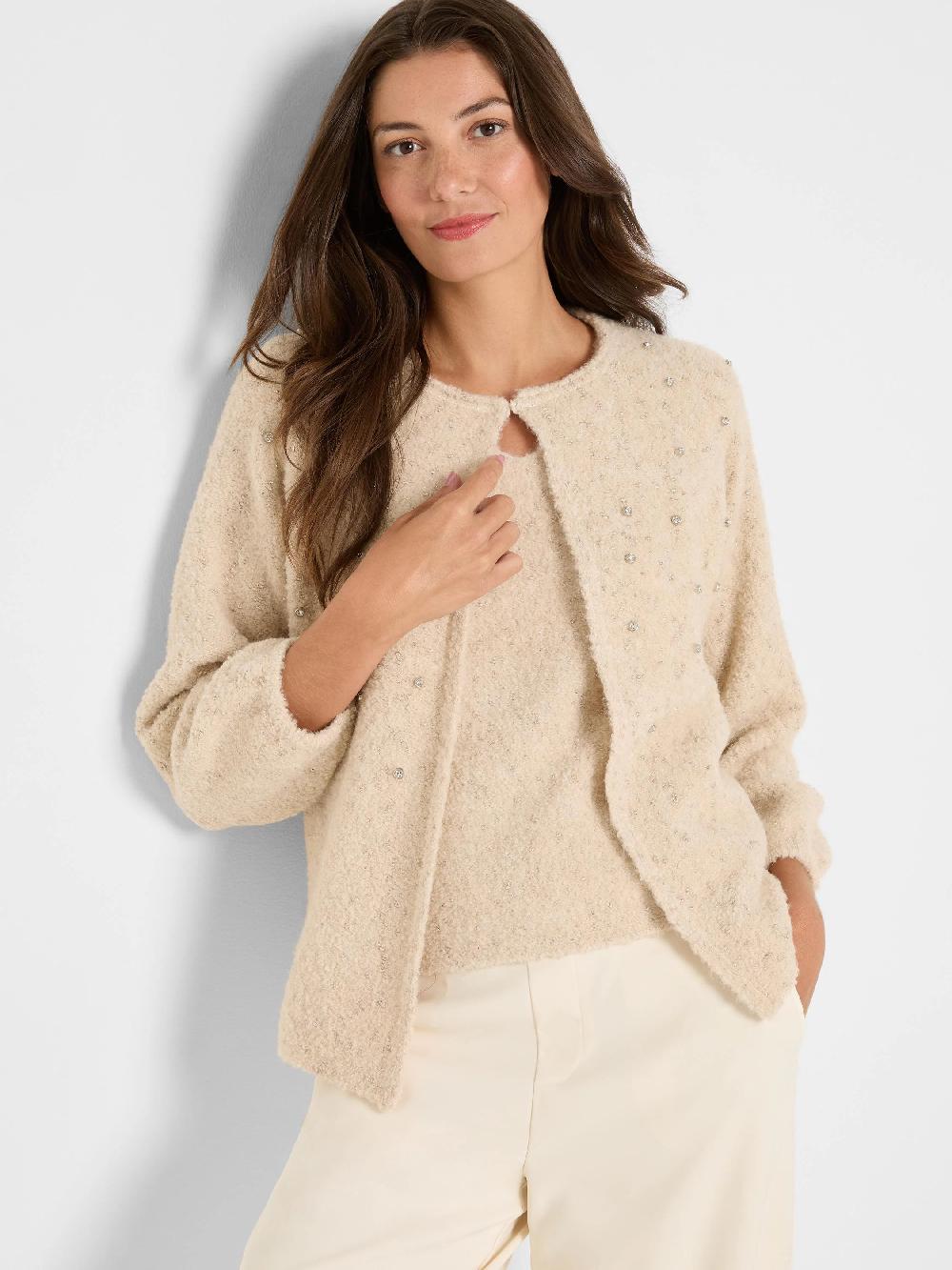 Nic Zoe Cozy Lurex Nep Cardigan