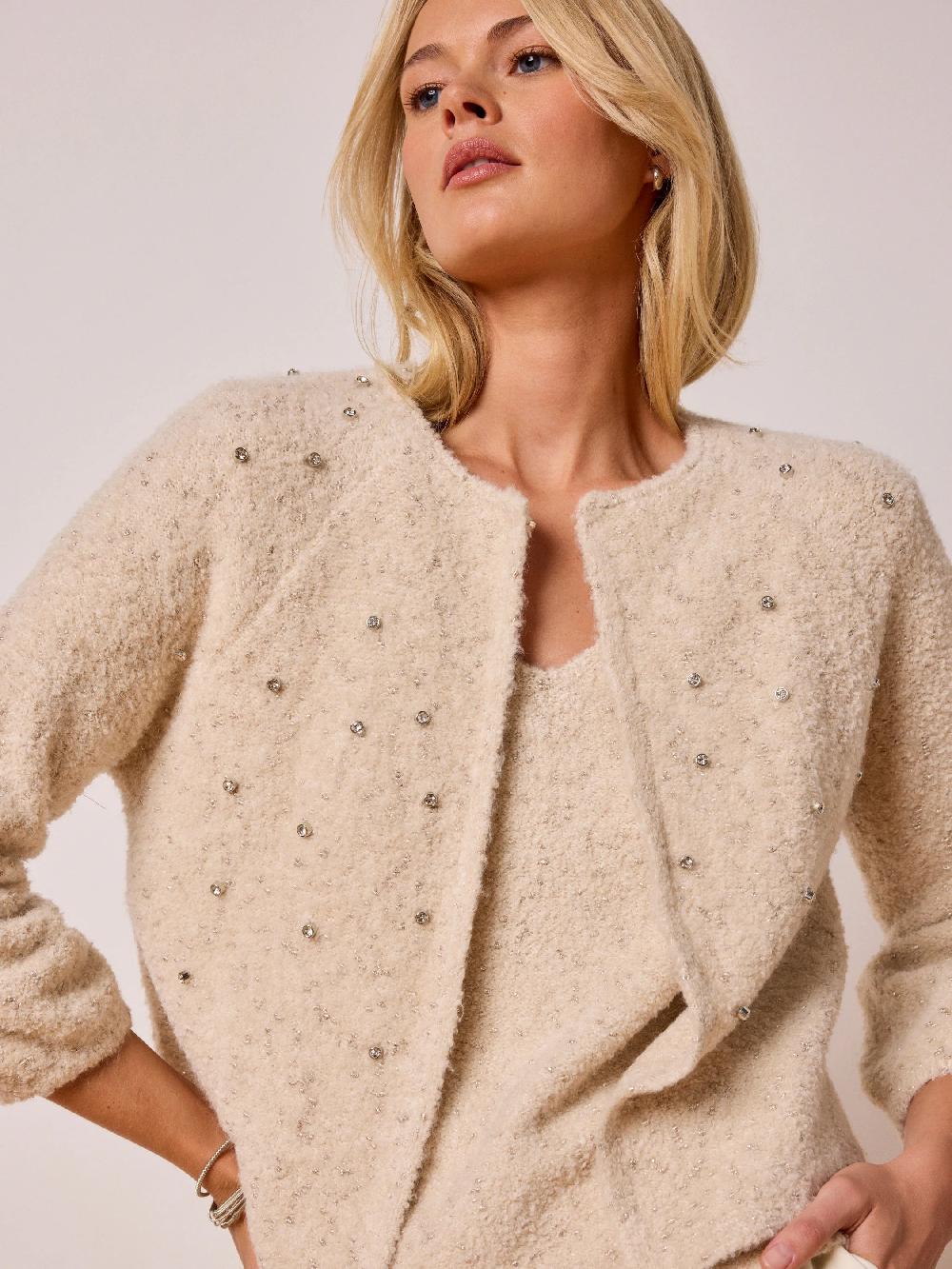 nic zoe Cozy Lurex Nep Cardigan