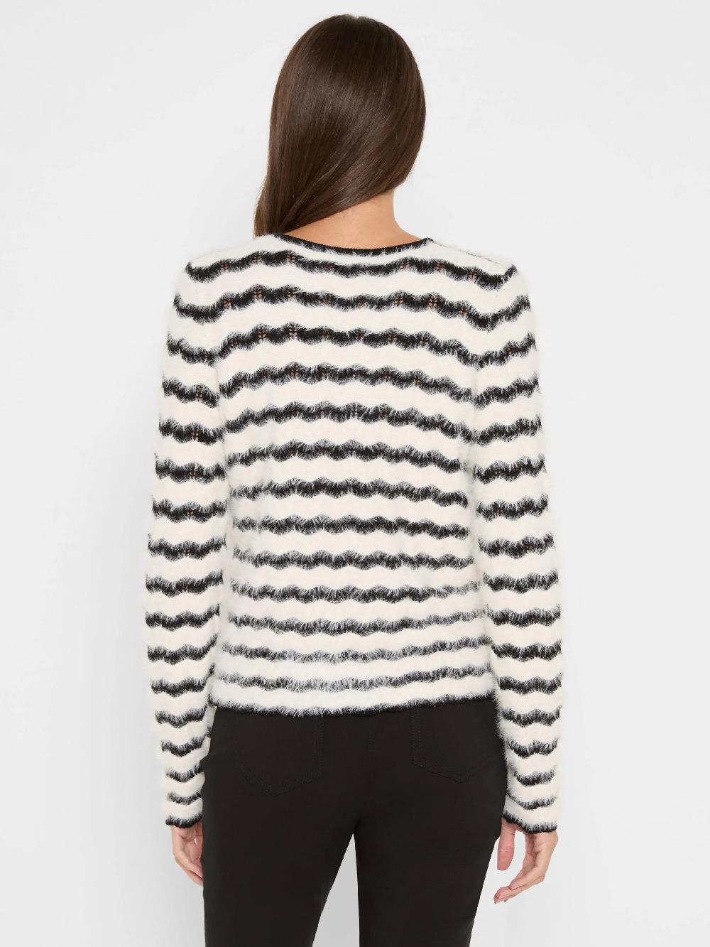 Nic Zoe Cozy Waves Striped Sweater