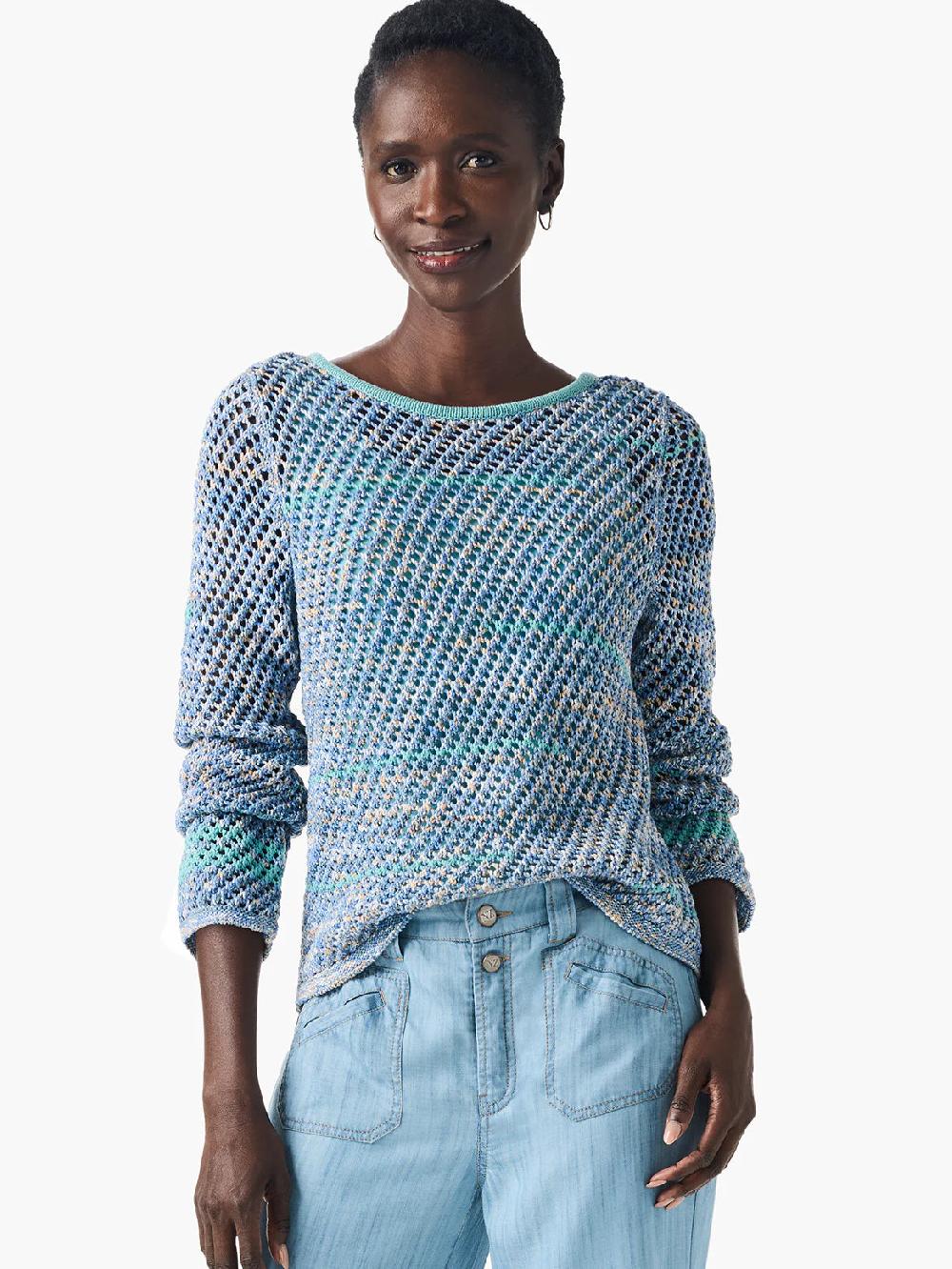 nic zoe Crochet Surf Sweater