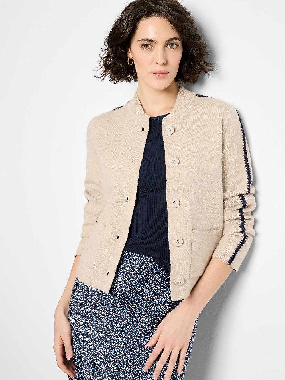 Nic Zoe Dashing Dusk Knit Bomber Jacket
