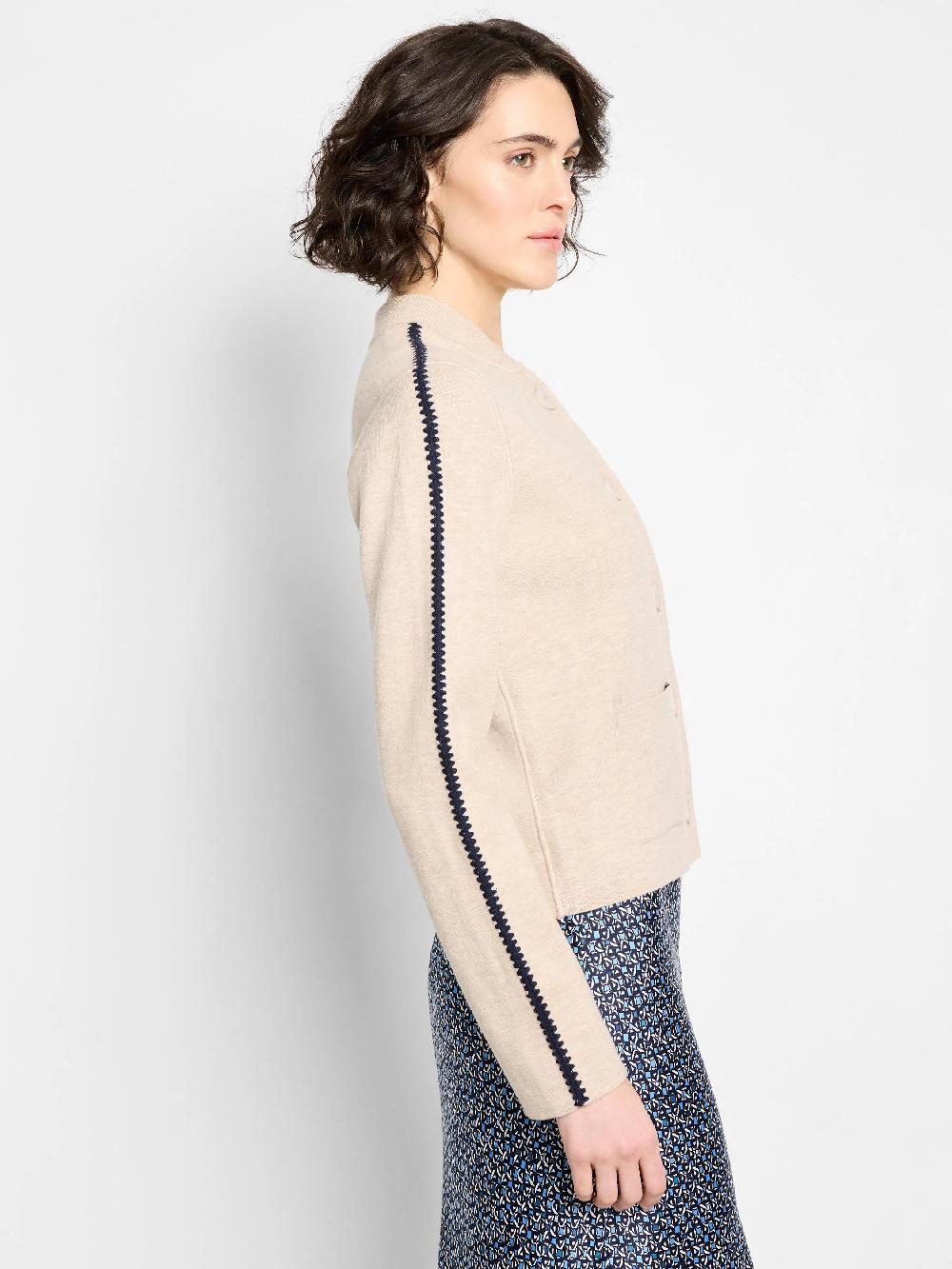 Nic Zoe Dashing Dusk Knit Bomber Jacket