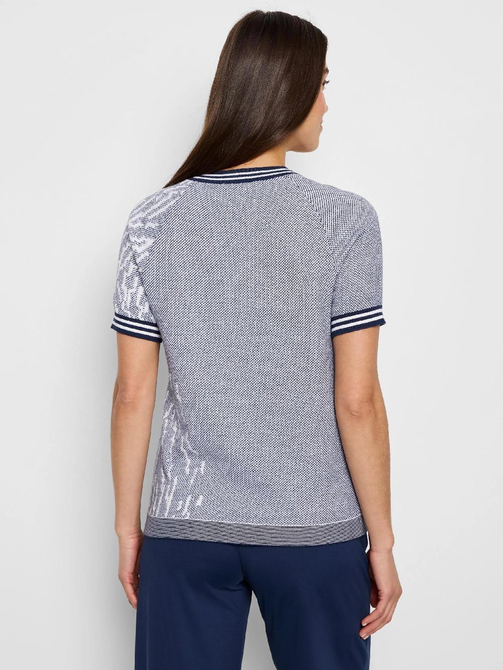Nic Zoe Demi Jacquard Sweater Tee