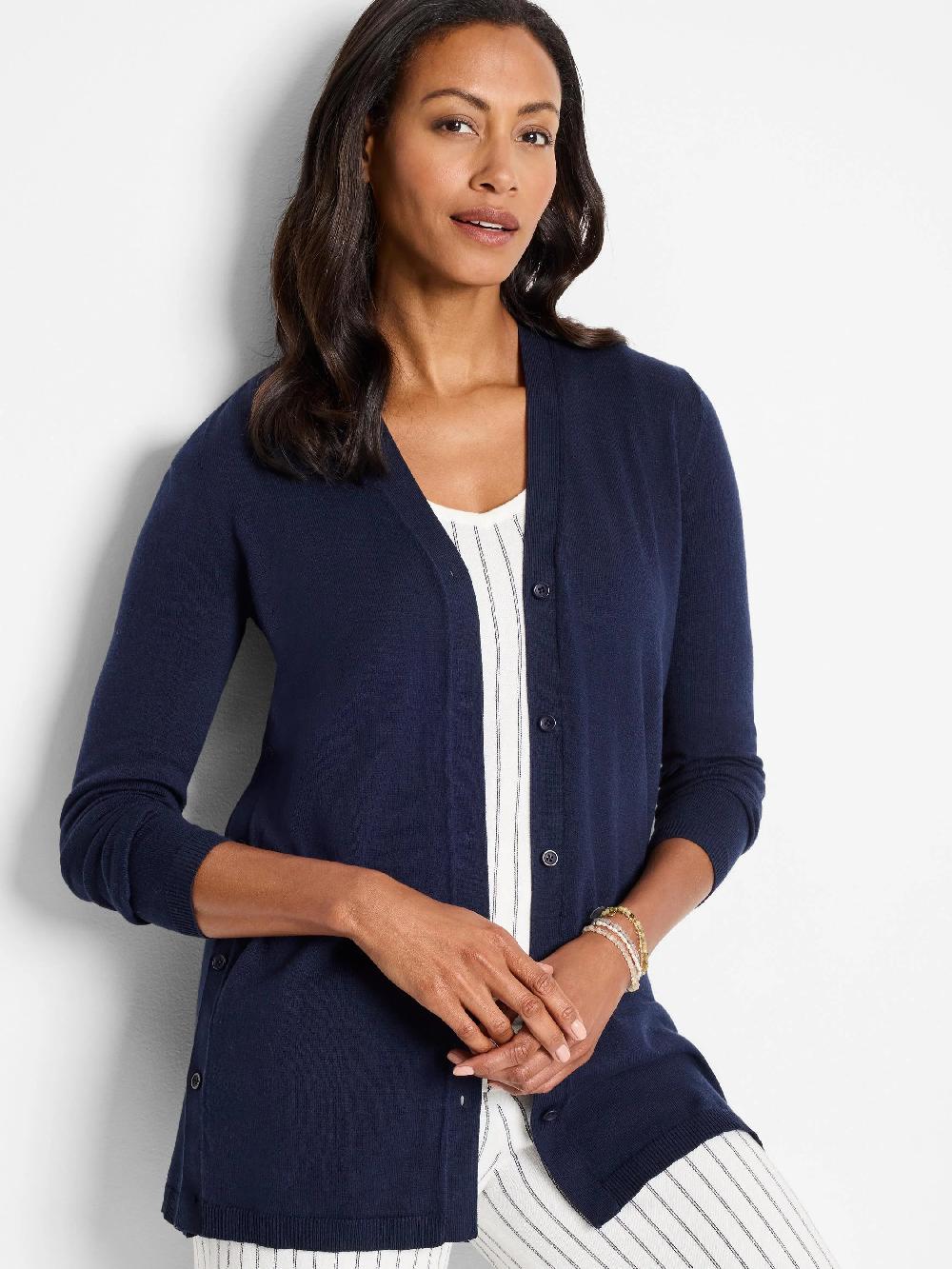 nic zoe Destination Button Cardigan