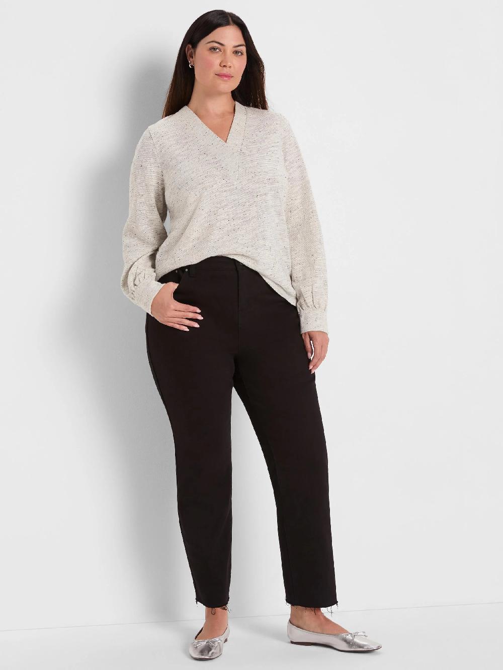 Nic Zoe Downtown Sparkle Nep Knit Top