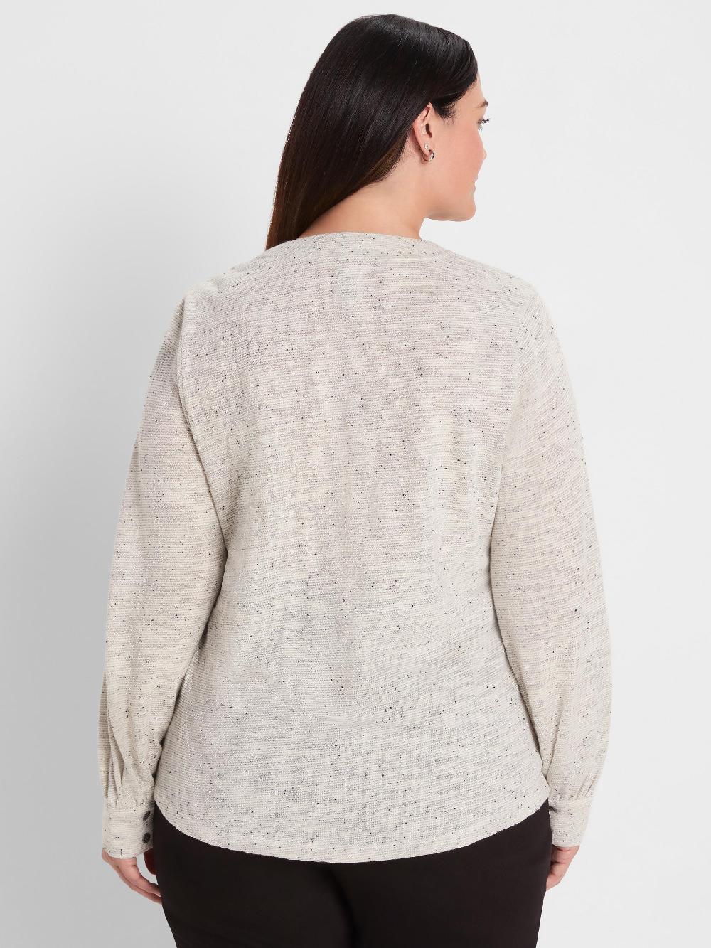 Nic Zoe Downtown Sparkle Nep Knit Top