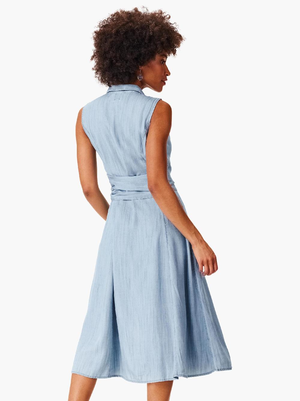 Nic Zoe Drapey Denim Shirtdress