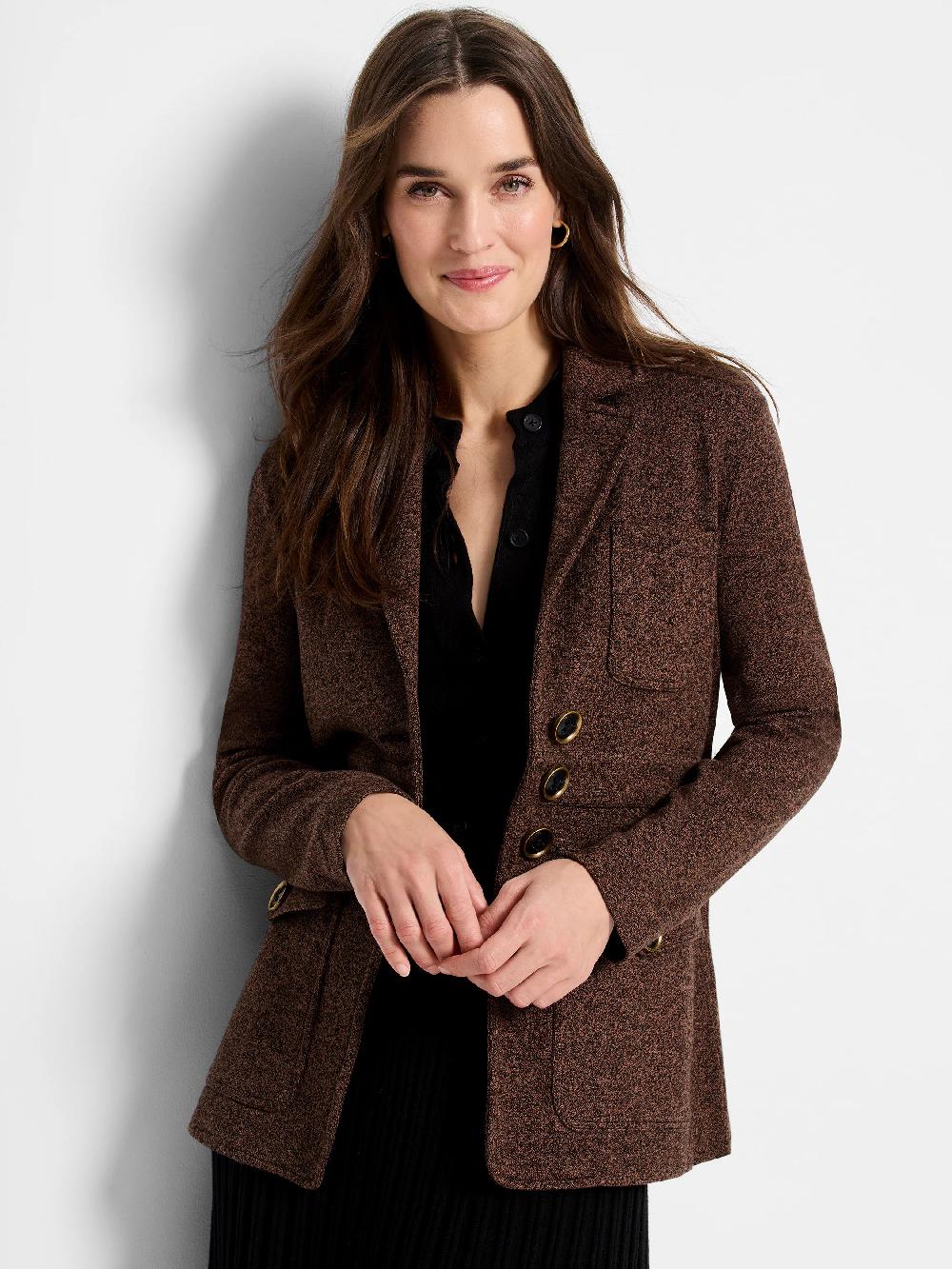 nic zoe Editor Knit Blazer