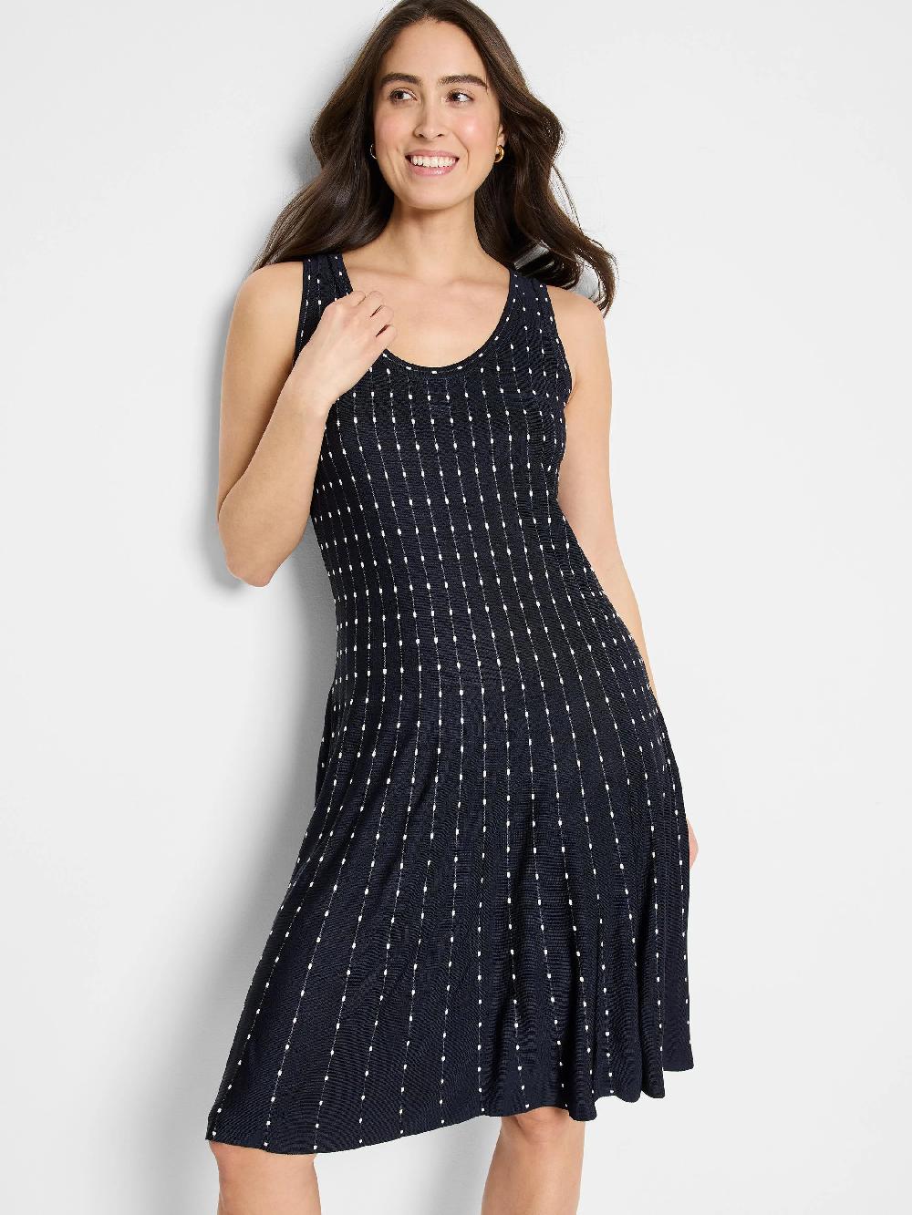 nic zoe Falling Dot Twirl Dress