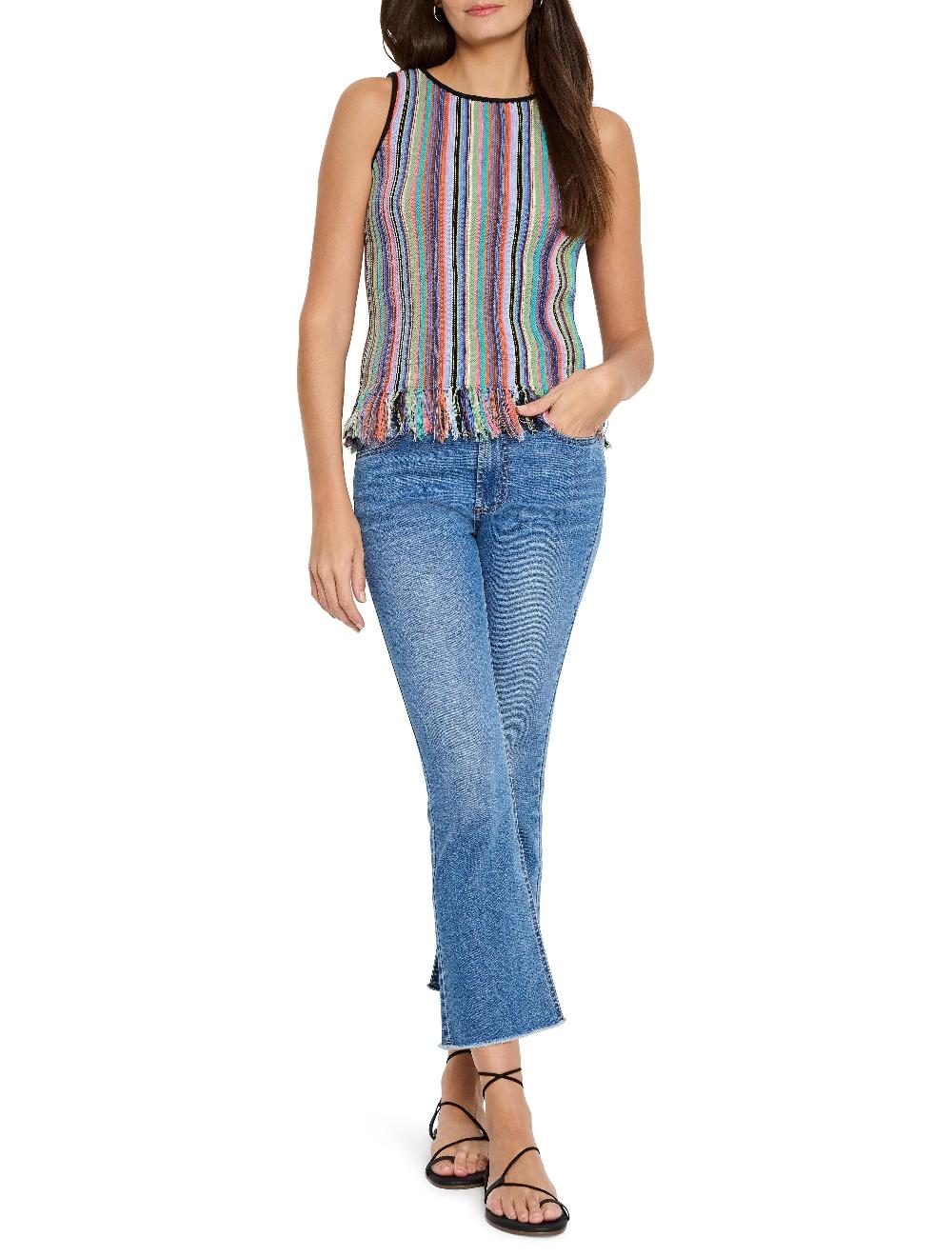 Nic Zoe Falling Fringe Sweater Tank