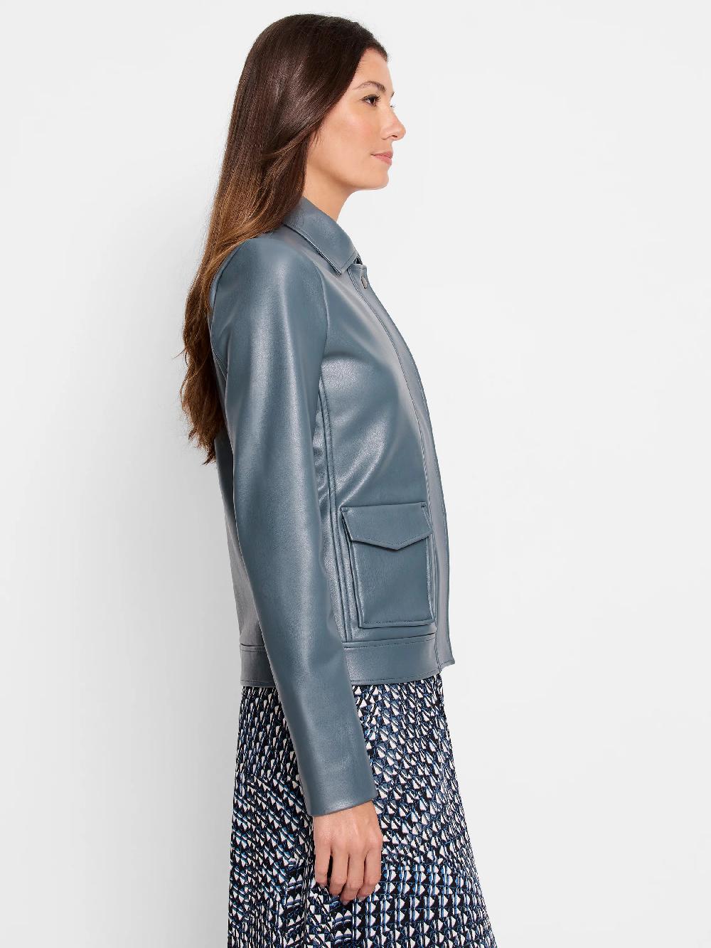 Nic Zoe Faux Leather Downtown Jacket