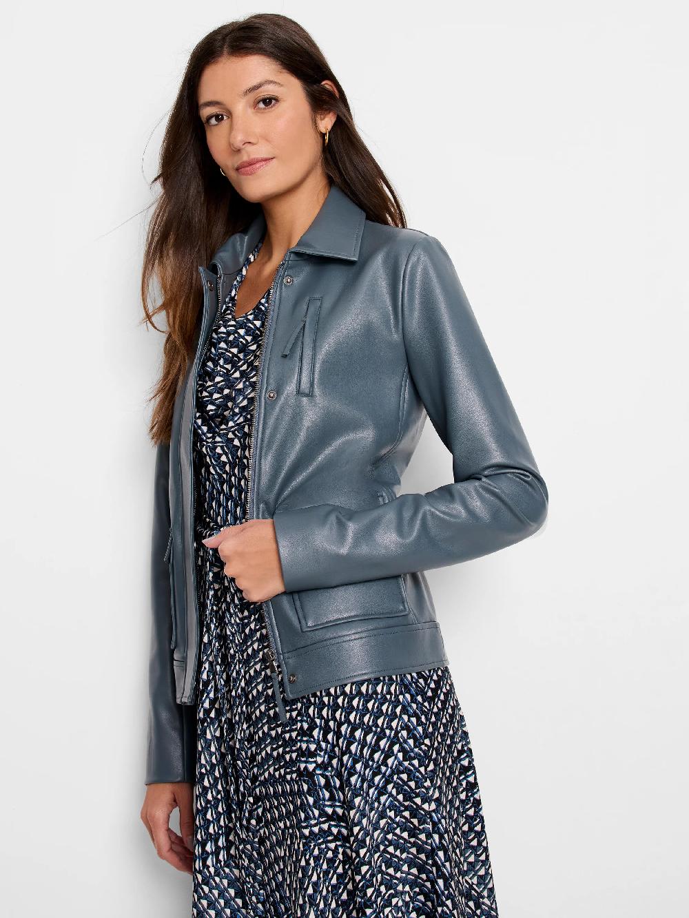 nic zoe Faux Leather Downtown Jacket