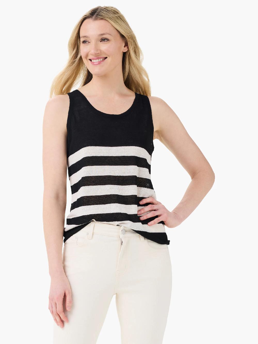 nic zoe Featherweight Striped Tank
