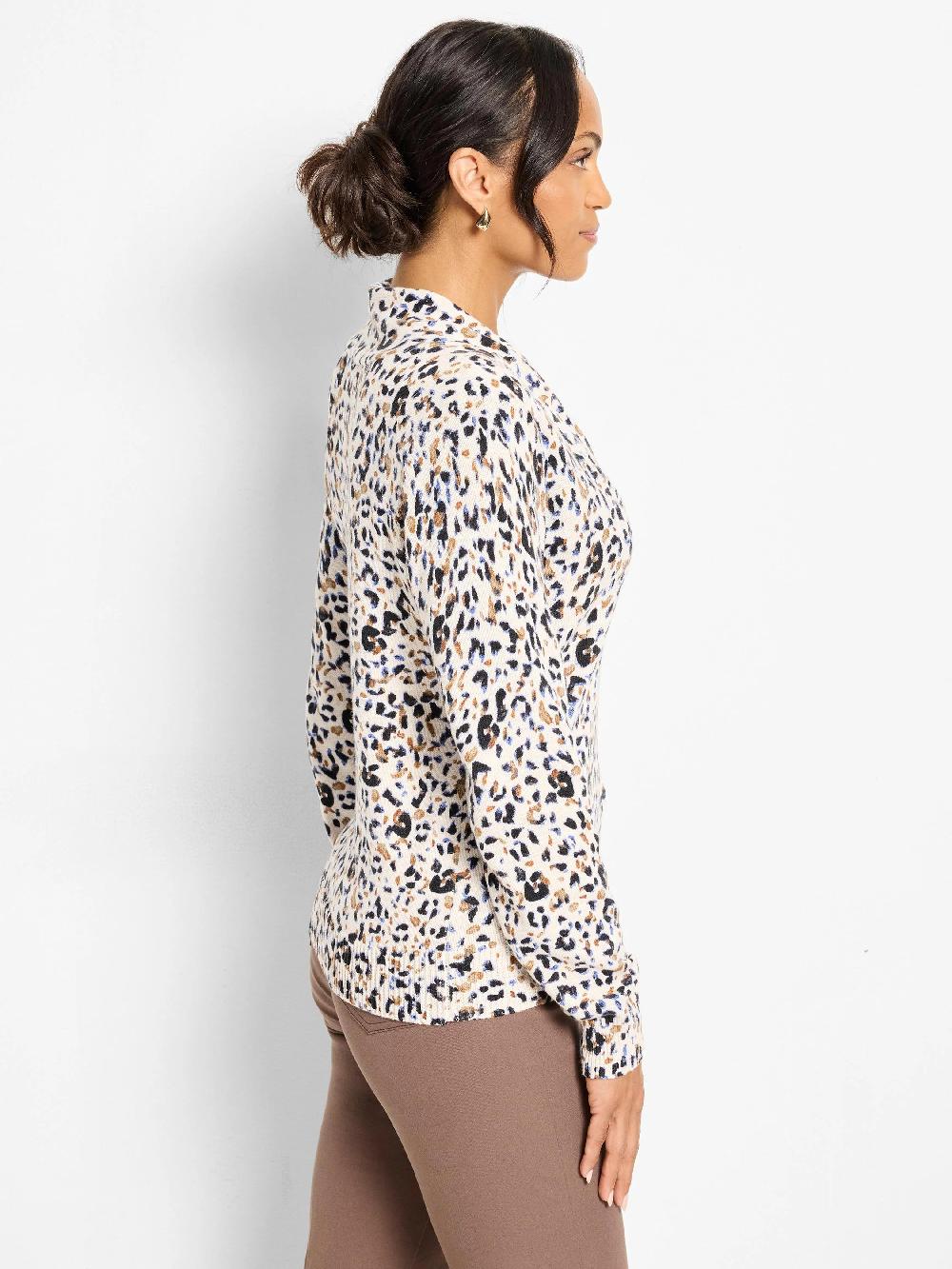 Nic Zoe Femme Cheetah Sweater