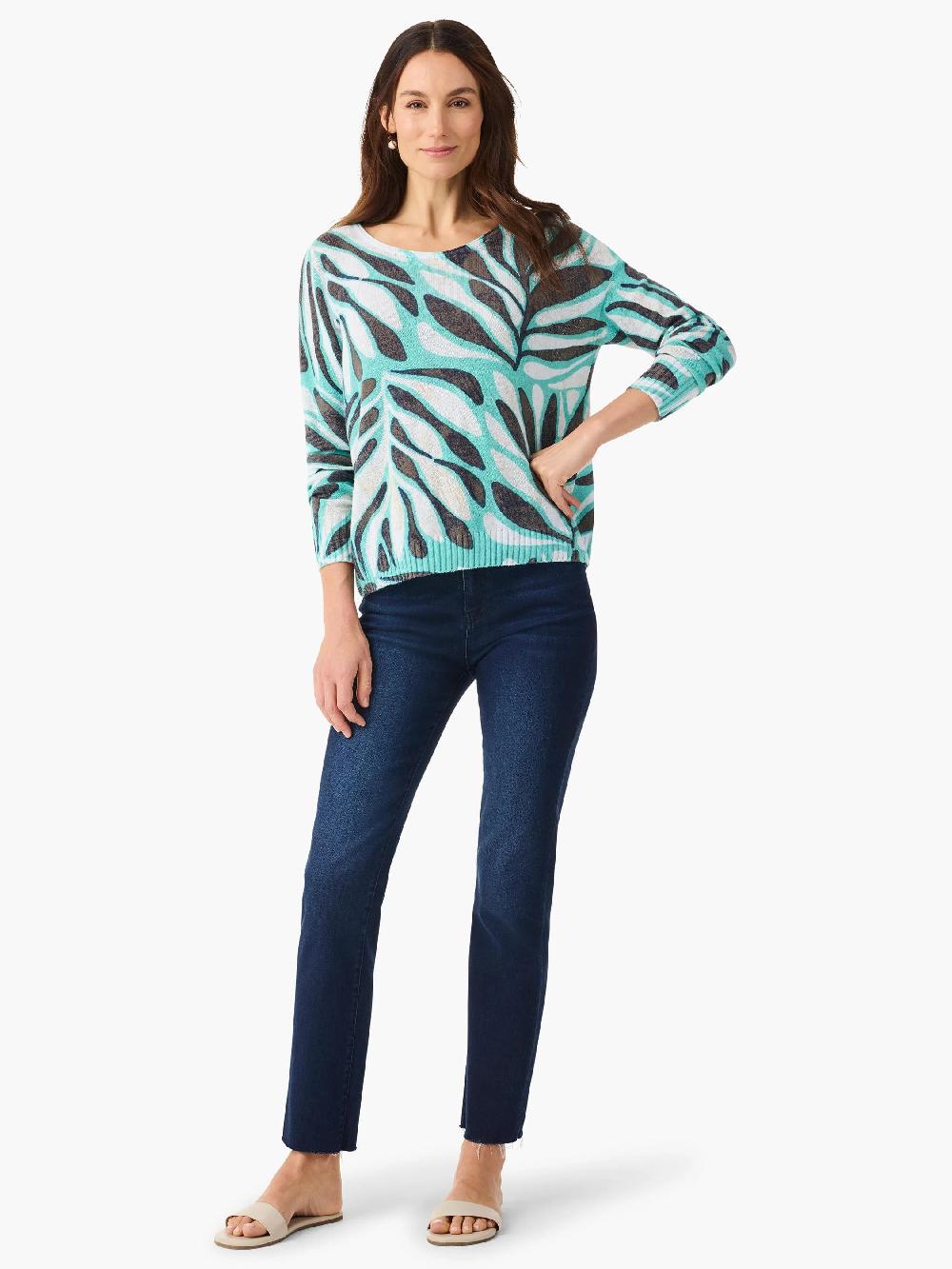 Nic Zoe Flora Grid Supersoft Sweater