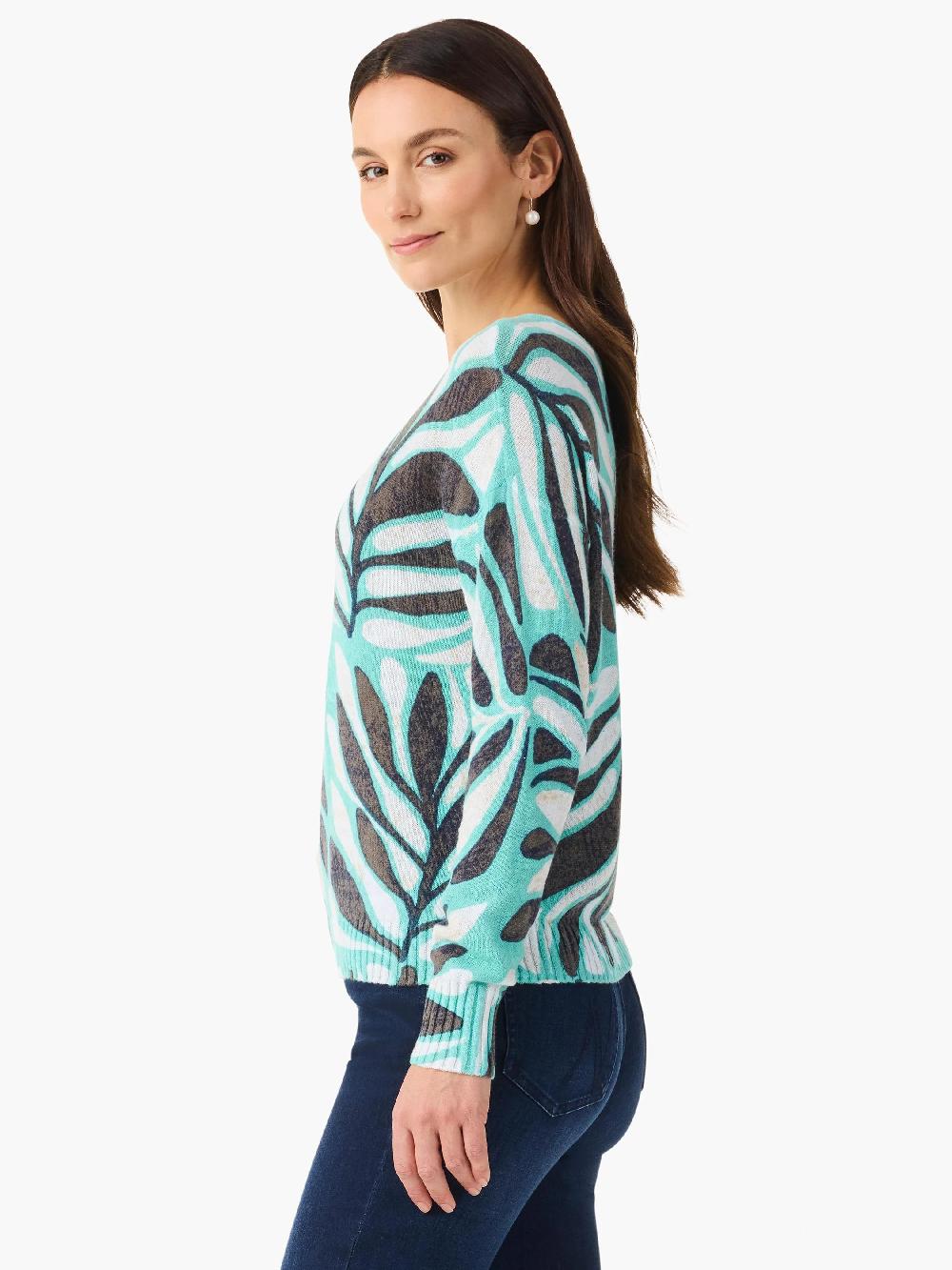 Nic Zoe Flora Grid Supersoft Sweater