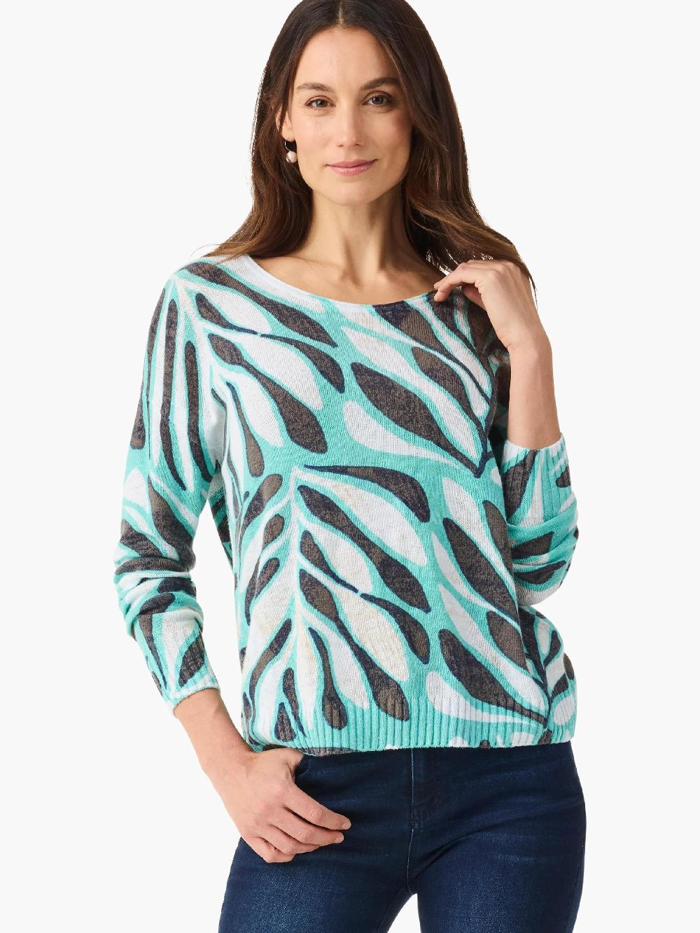 nic zoe Flora Grid Supersoft Sweater