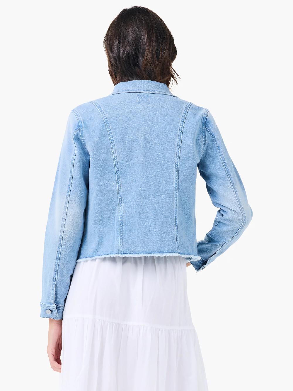 Nic Zoe Fringe Detail Denim Jacket