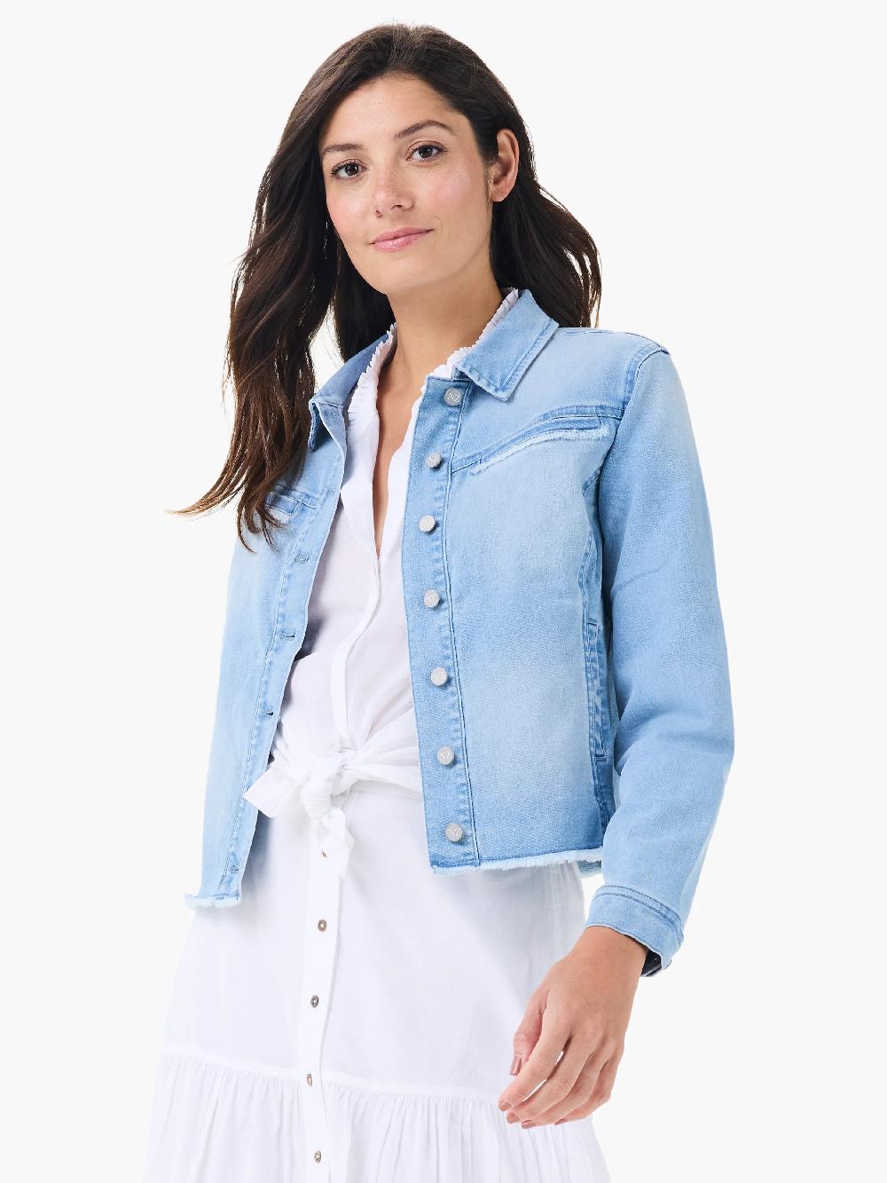 nic zoe Fringe Detail Denim Jacket