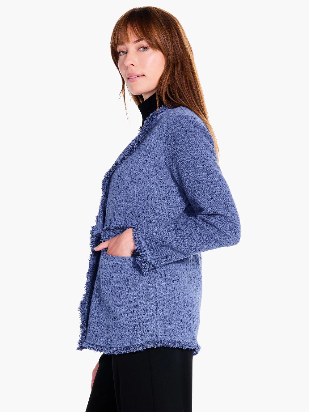 Nic Zoe Fringe Mix Knit Blazer
