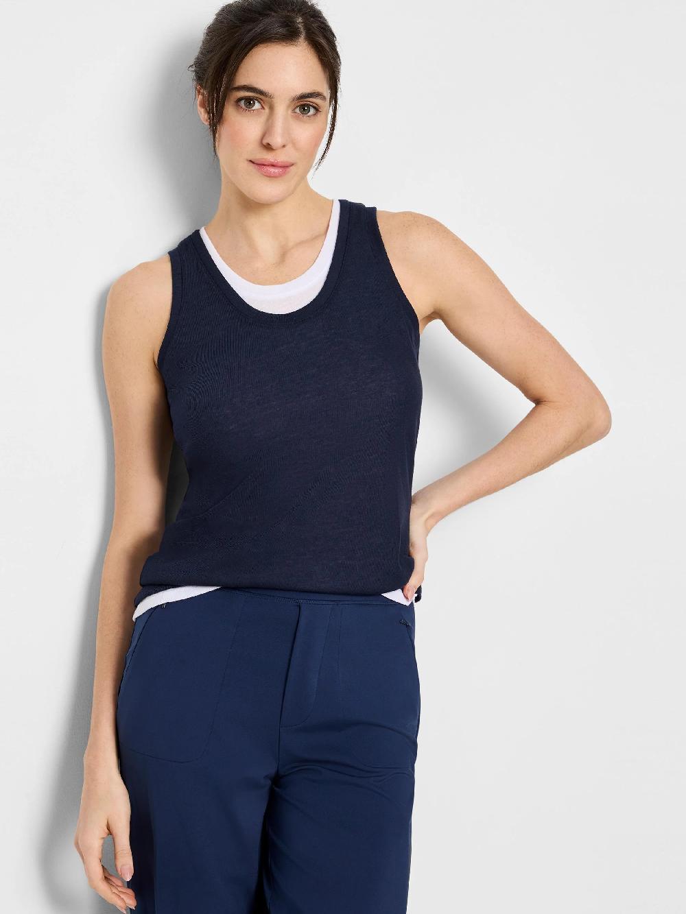 nic zoe Gauzy Double Layer Tank