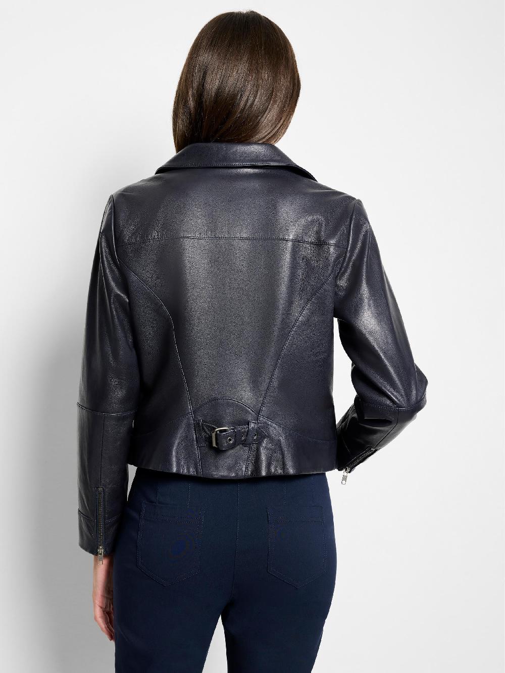 Nic Zoe Genuine Leather Biker Jacket